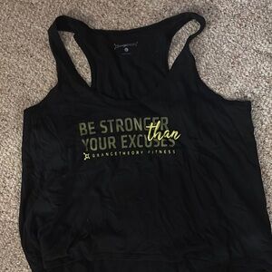 Orangetheory Black and Yellow Tank Top with Inspiring Message